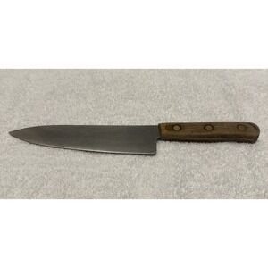CHICAGO CUTLERY Chef's Knife 7" Blade Wood Handle USA Vintage